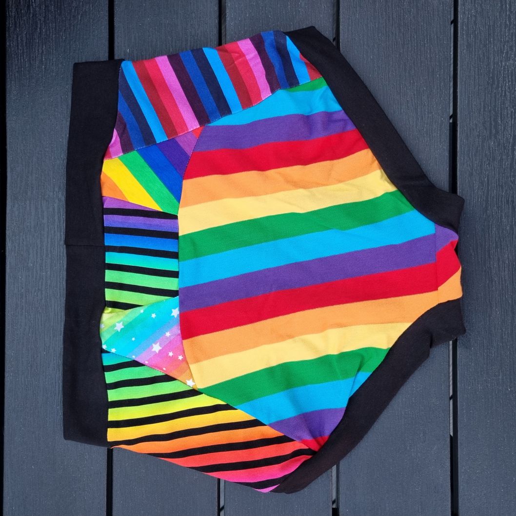 Scrappy Big Pants - Rainbow Stripes - Large