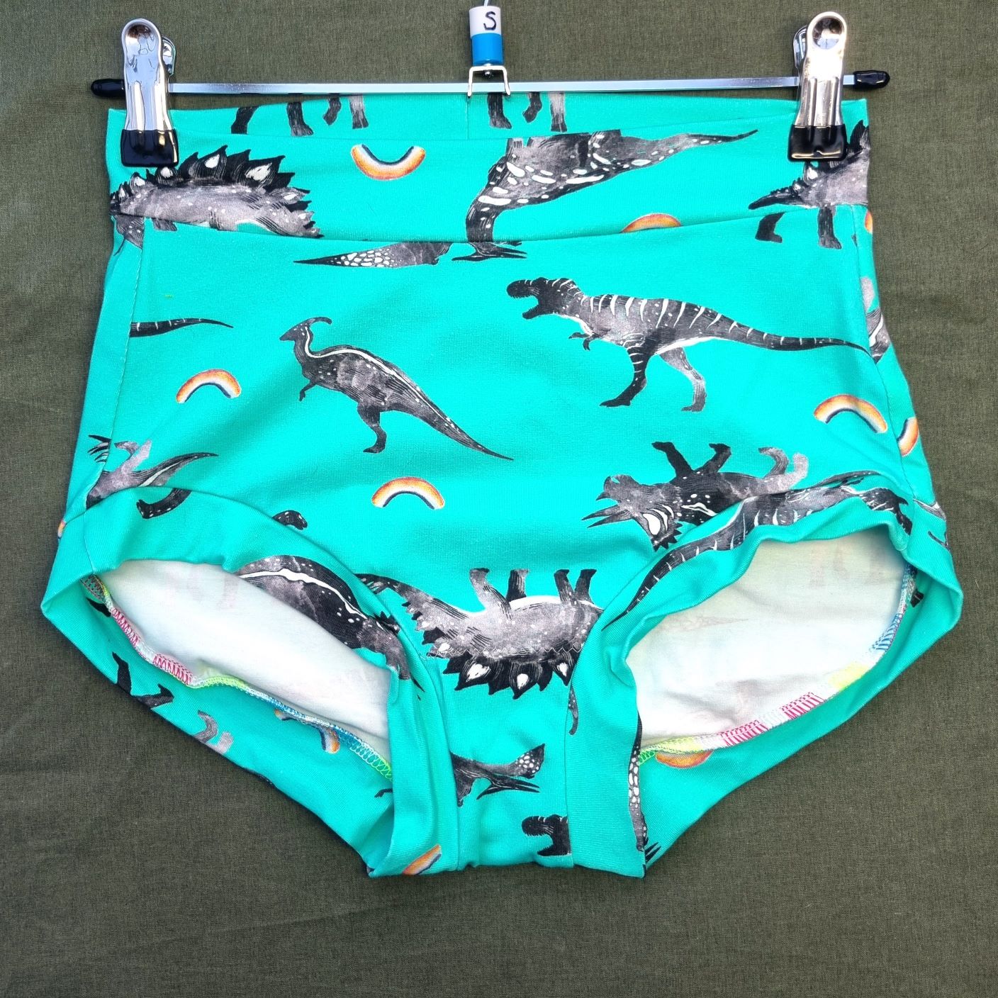 Big Pants - Teal Dinosaurs